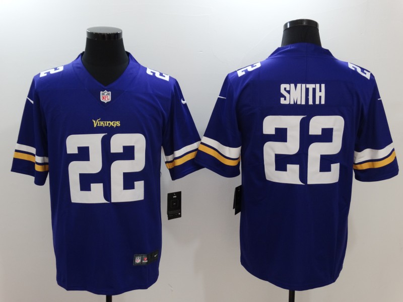 Men's Minnesota Vikings Harrison Smith #22 Purple Jersey